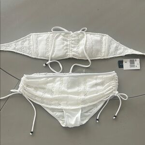 Off-White Lace Bikini Set